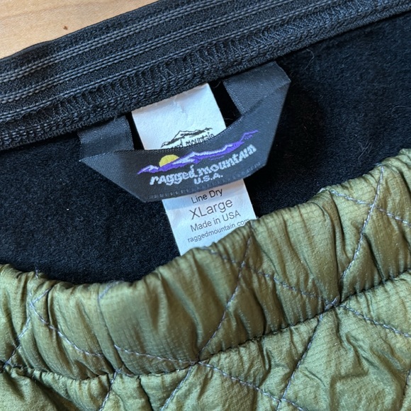 Ragged mountain men’s loft knickers. Quilted. XL. Green. Full zip. NWT - Picture 2 of 8